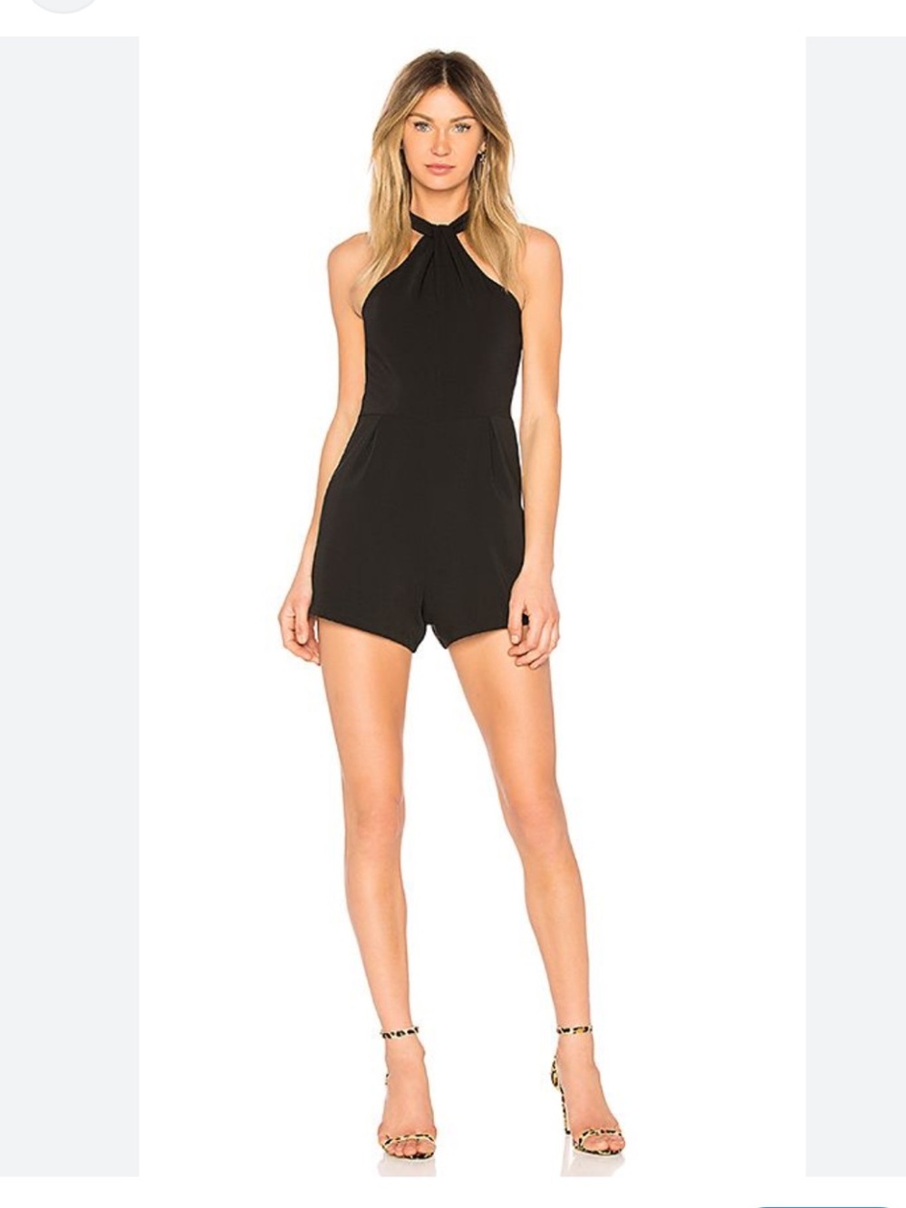NBD Radley Black Halter Neck Romper S